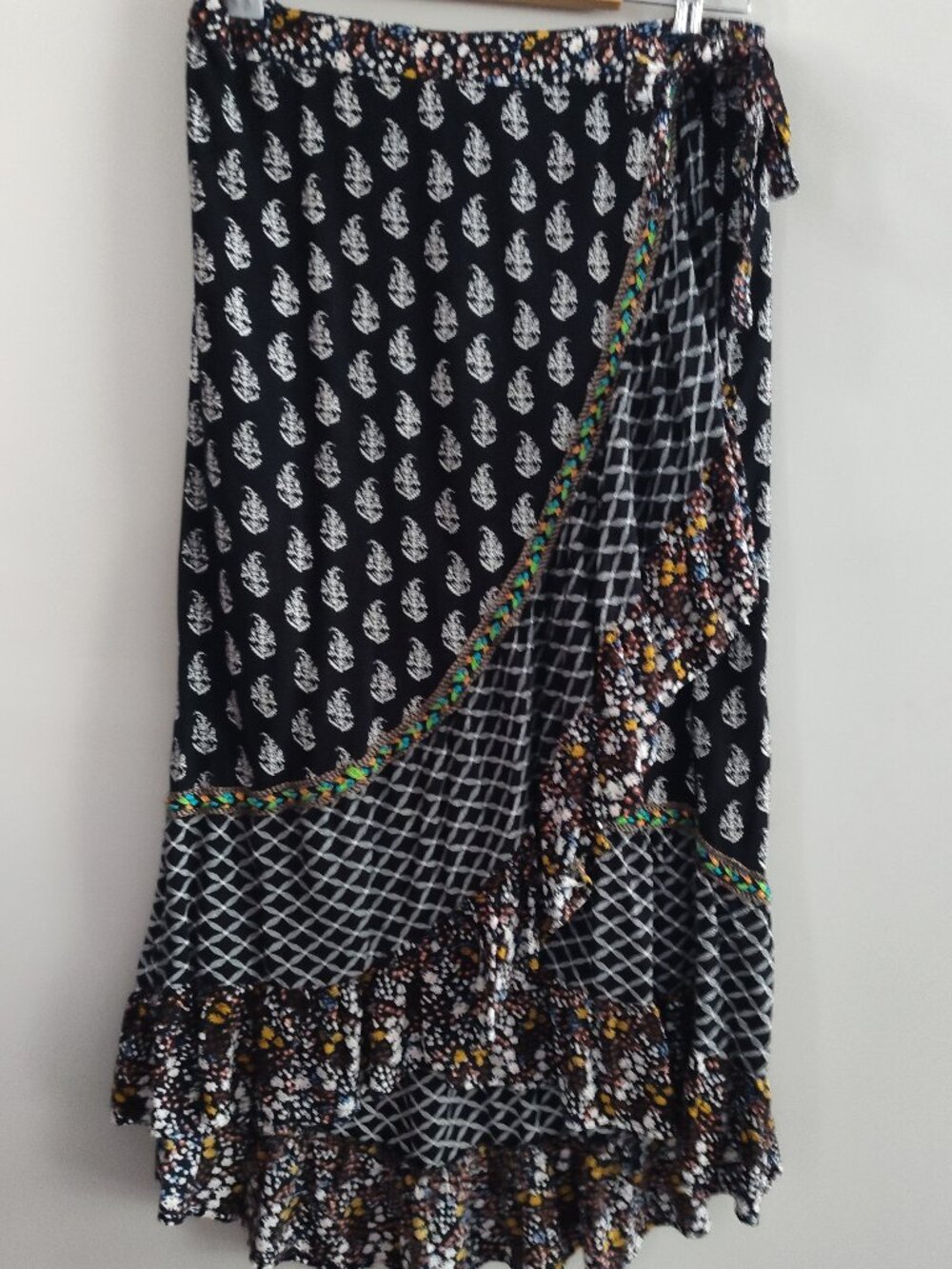 Christian Siriano NY faux wrap skirt